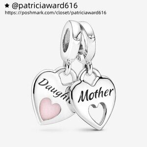 Pandora Double Heart Split Dangle Charm